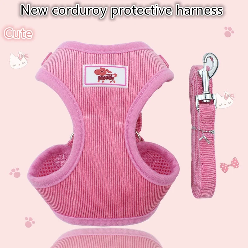 

Hot Sale Pet Dog Harness Hot Sale Puppy Harness Set Summer Used Walk Outside Dog Harness Small Perros Leashes Factory Supply