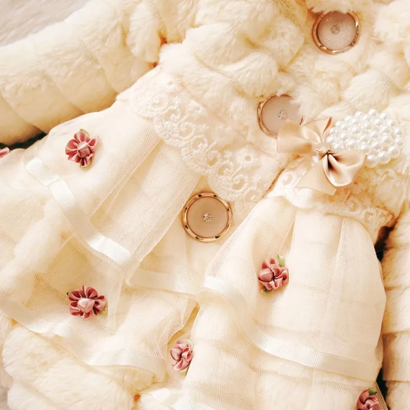 Высокое качество 4 шт./лот зима Осенняя мода цветок кружева одежда для малышей одежда куртки для девочек одежда детская куртка