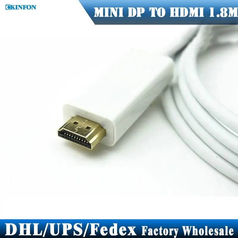 Dhl / Fedex / UPS 100 ./ 1.8  6FT  -displayport DP  HDMI   -  
