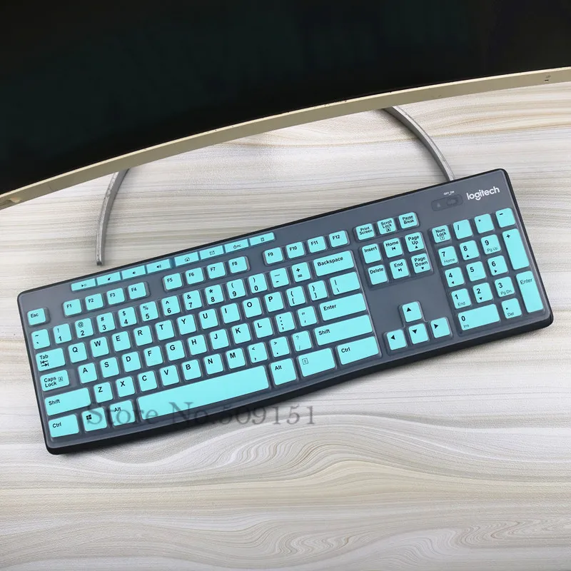 Водонепроницаемый силиконовый чехол для клавиатуры для logitech MK275 K275 MK200 K200 MK260 K260 MK270 K270 механический Настольный ПК - Цвет: Skyblue