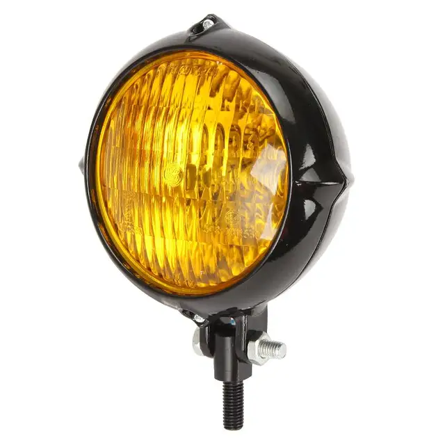 Black Housing With Amber Lens Motorcycle Headlights Led Motorcycle Fog