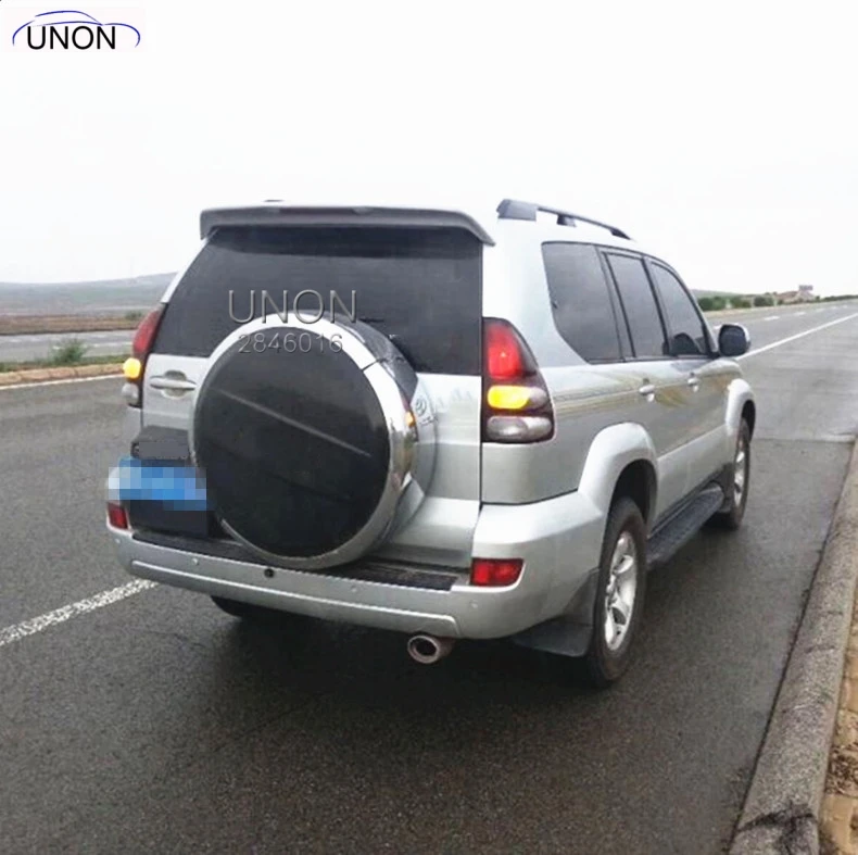 Для Toyota Land Cruiser Prado FJ120 4000 2700 спойлер 2003-2009 АБС пластик Неокрашенный праймер задний спойлер с Led светильник