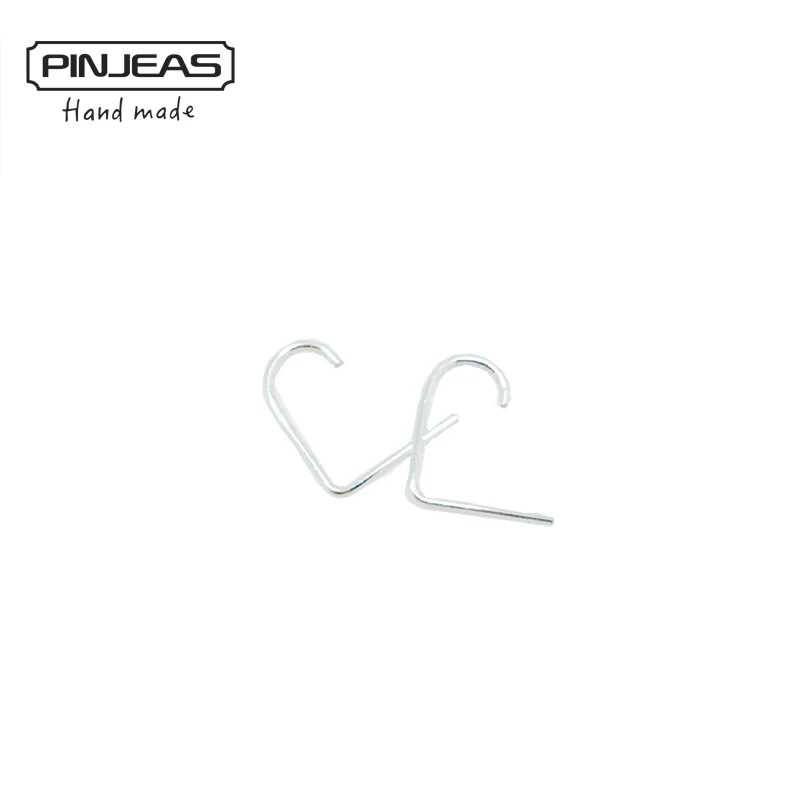 PINJEAS тонкая закругленная подвеска серьги-гвоздики ручной работы простой крючок минималистичные ухо манжеты для женщин Девушка