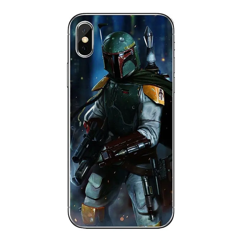 Чехол для мобильного телефона на шлем для iPod Touch iPhone 4 4S 5 5S 5C SE 6 6S 7 8 X XR XS Plus MAX star wars 7 Штурмовик Боба Фетт зеленый