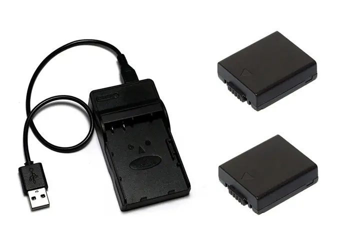 2X CGA-S002 CGR-S002 DMW-BM7 Батарея + USB Зарядное устройство для цифрового фотоаппарата Panasonic