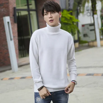 

Men Sweater Turtleneck 6 Colors Thick Jumpers 100% Cashmere and Wool Knitting Pullovers Winter New Arrival Sweaters Man Clothes