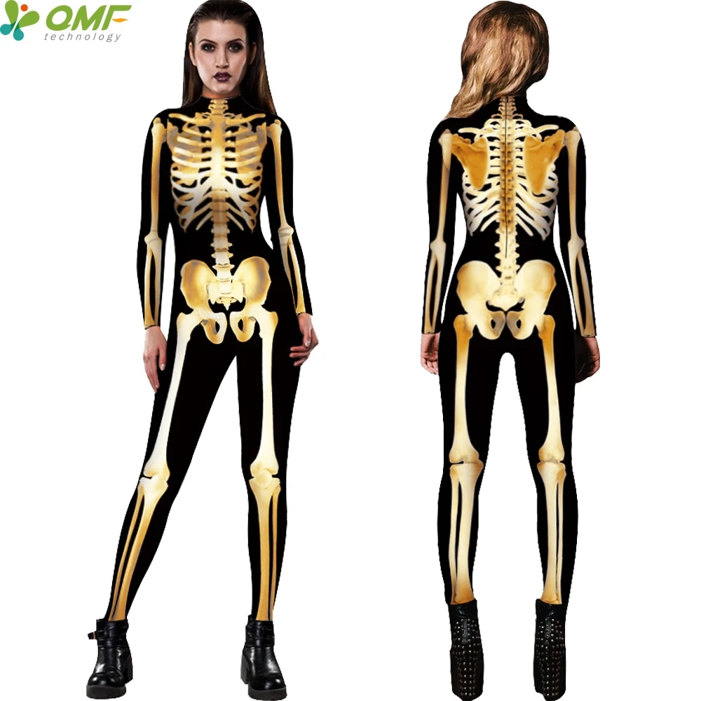 golden skeleton cosplay swimwear one piece bodysuit halloween party costume jumpsuits harajuku skull bones women swimsuit - Halloween Swimsuit golden skeleton cosplay swimwear one piece bodysuit halloween party costume jumpsuits harajuku skull bones women swimsuit - Halloween Swimsuit