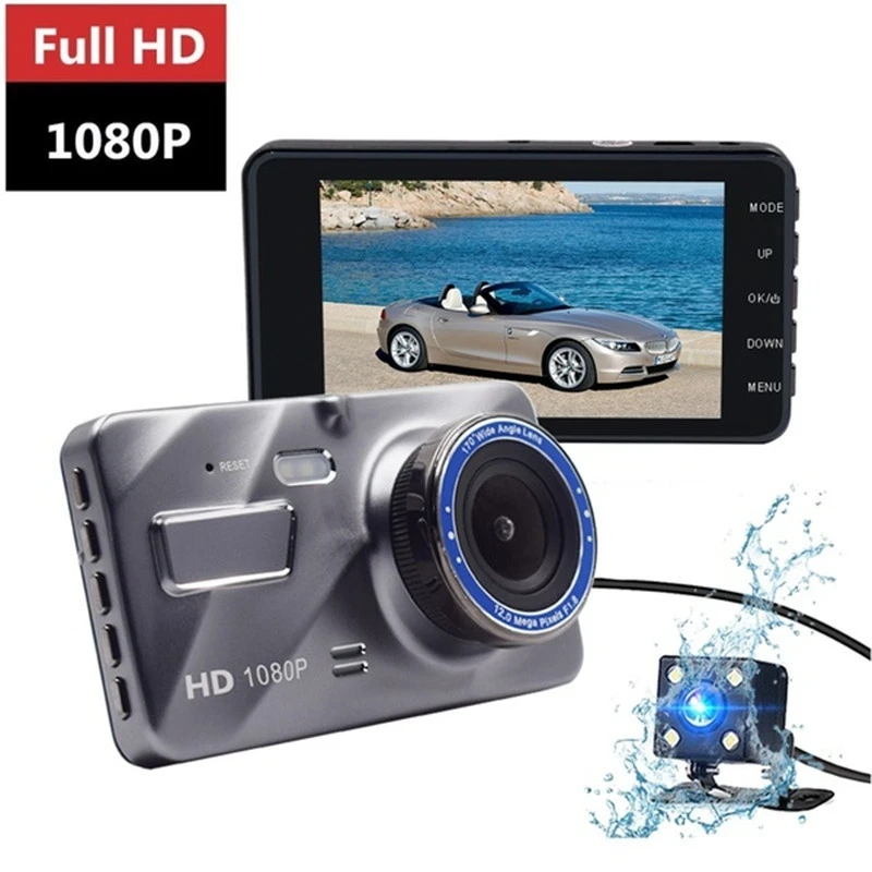 WIIYII HD 4 дюймовый Dash Камера FHD 1080P G-Сенсор широкий угол обзора 170 градусов Видеорегистраторы для автомобилей мониторинга Dash Cam