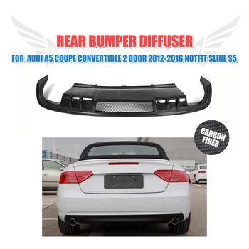 

Carbon Fiber Rear Bumper Extension Diffuser Lip Spoiler for Audi A5 Sedan Coupe Convertible 2012 - 2016 Non- Sline Non-S5