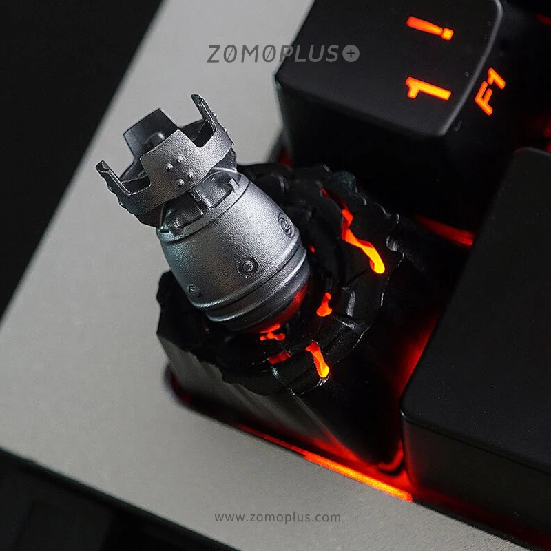 ZOMO дизайн 3D модель бомбы металлический ключ колпачок механическая клавиатура, брелок для друга подарок, ЧПУ процесс, полупрозрачный, 1 шт