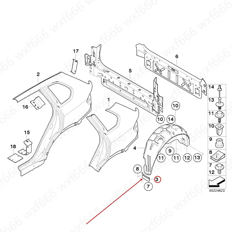 51627158383/4 крыло заднего колеса автомобиля подкладка крыло Блокировка ветра губы грязи подходит для X5 E70b mw2006-2013 крыло Маленькое крыло