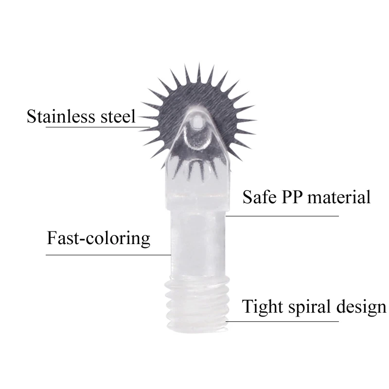 10 шт./лот инструменты для перманентного макияжа микроблейдинг роликовые иглы одноразовые нержавеющая сталь 3d вышивка лезвия татуировки для бровей