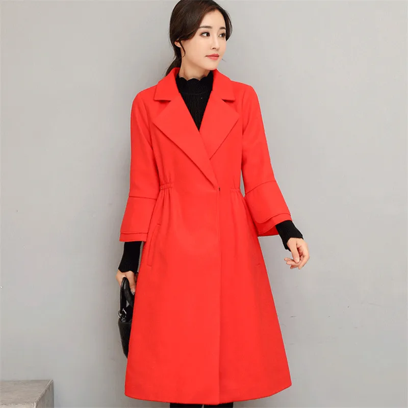 Élégant Pink Manteau Automne 2018 Green Printemps black Mode deep Manteaux Taille Coréenne Femmes Femelle B005 Lâche La red Laine army Femme Veste Pink Longues Plus Nouvelle pqA8xwOBq
