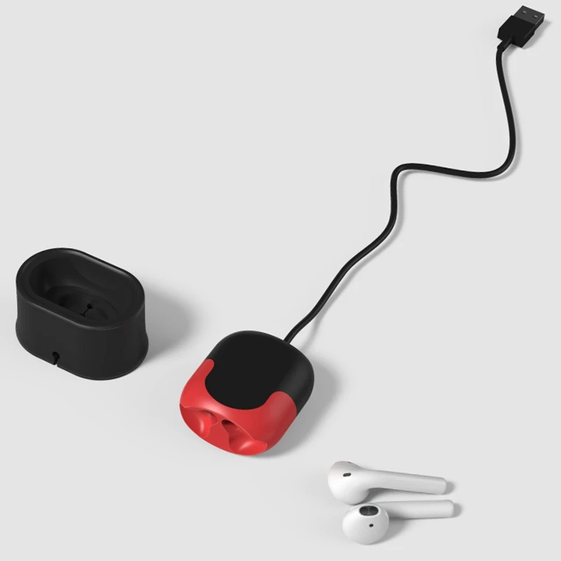 Гарнитура зарядное устройство для Airpods Airpods2 Apple Беспроводная bluetooth-гарнитура наушники зарядный чехол; защитный чехол
