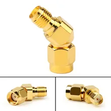 Areyourshop SMA типа «Мама» к RP-SMA штырьковый разъем под углом 45 градусов 135 угловой переходник для FPV 50 Ом 1/4 шт Высокое качество разъем