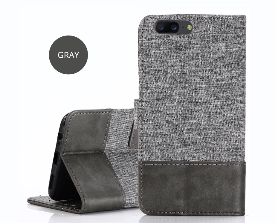 NKOBEE Oneplus 5 Flip Cover Wallet Card Holder Stand Oneplus 5 Case Original Protetive Linen+Leather Stitching One Plus 5 Cover (9)