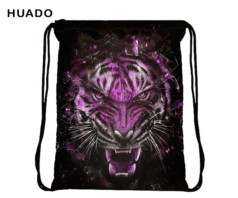 

2017 Drawstring backpack cool Backpacks 3D Printing Bags Men Shoulder Bag Rucksack gym bag for sports