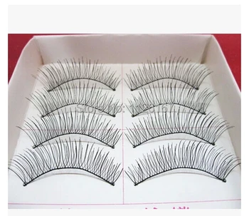 

Free shipping hot sale 10Pairs Hand made full strip Fake False Eyelashes Natural Long Look Cotton Stem 219 Beauty Health Makeup