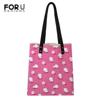 

FORUDESIGNS Women Handbags Kawaii Animal Prints Pattern Girls Shoulder Bags Casual Large Capacity Travel Storage Package Bags