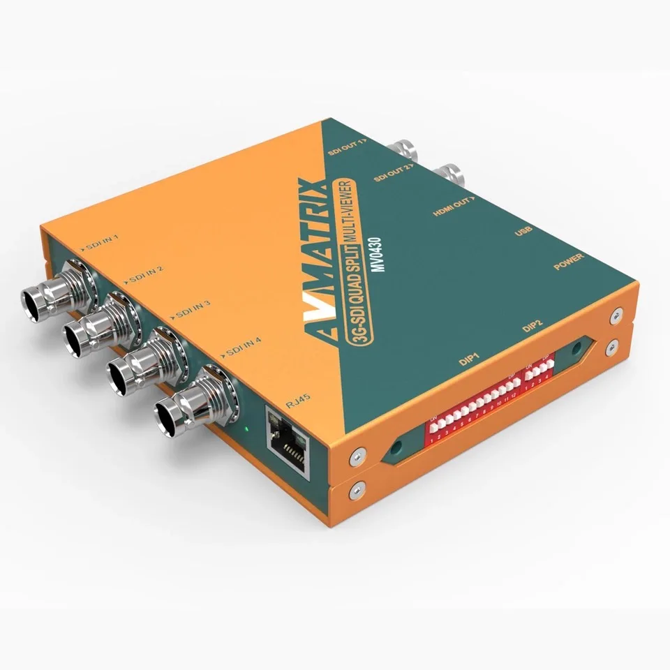 

AVmatrix-MV0430 3G-SDI Scaling Converter & Multiviewer for SDI Monitor 4 channel SDI multiviewer scaler Signal Converter