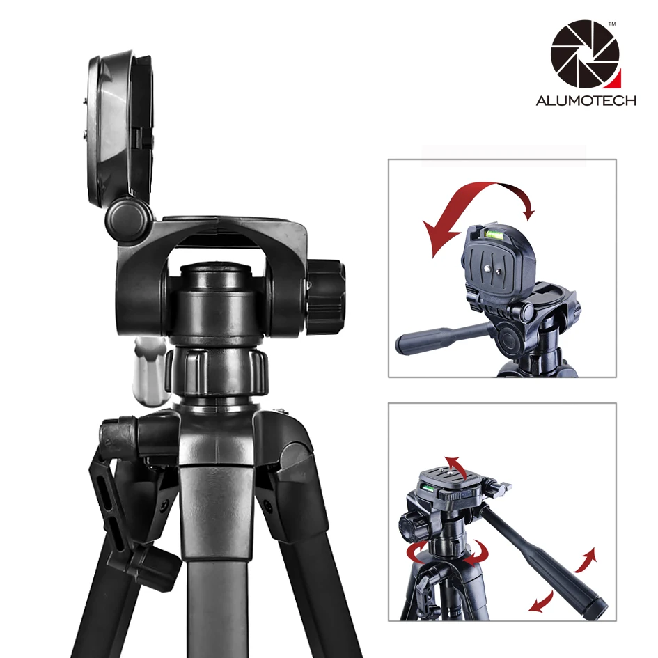 

ALUMOTECH 22"-55" Pro Lightweight Tripod Stand For Smartphone GoPro Digital Camera Video