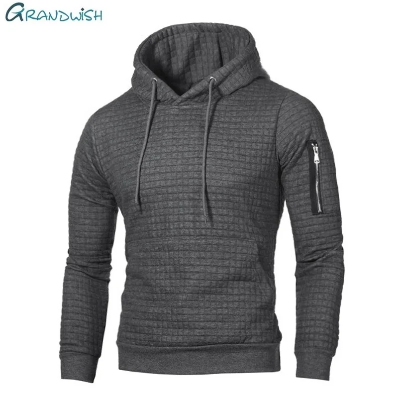 

Grandwish Men Hoodies Spring Autumn Sportwear Casual Long Sleeve Solid Sweatshirts New Brand Male Drawstring Clothing 4XL ,GA177