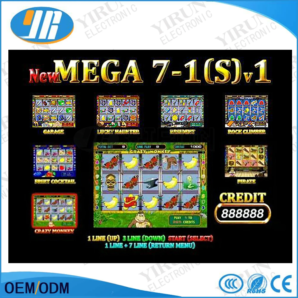 Мега 7 в 1(S) V1 игровой слот доска с 36+ 10 pin жгут проводов для казино машина азартные игры машина