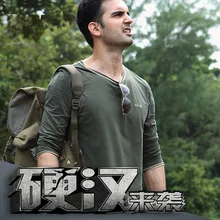 Outdoor Man Round Neck Pure Cotton Sports camping Hunting T-shirt Travel Long Sleeve Wear Absorb sweat Autumn And Winter Clothes