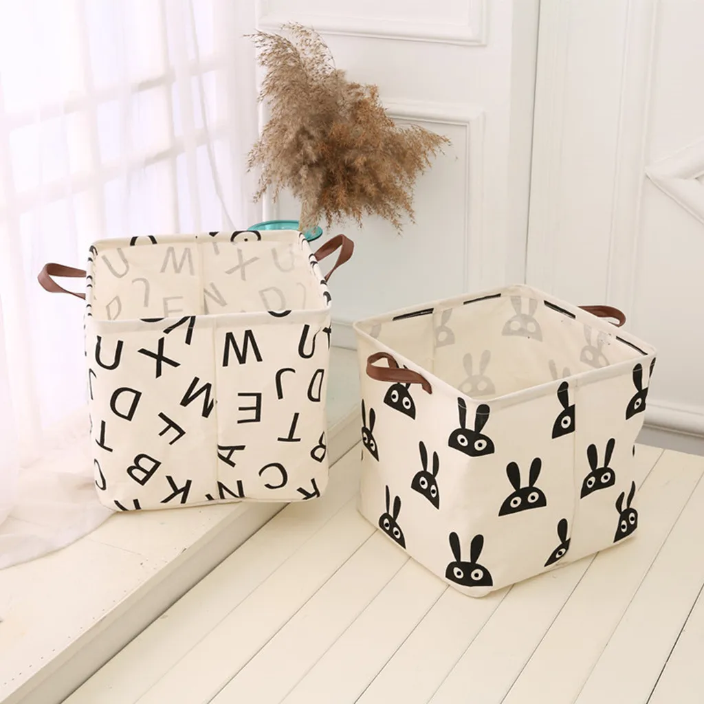 

Drop Shipping Cotton Linen Waterproof PE Coating Storage Basket Sundries Storage Box Shipped Within 36 Hours