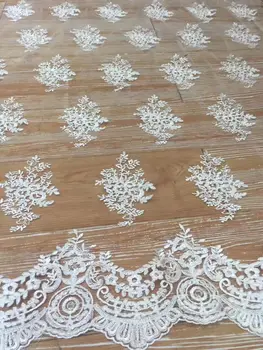 

top Quality S-81454 Embroidered Nigerian Lace Fabrics French Lace Fabric