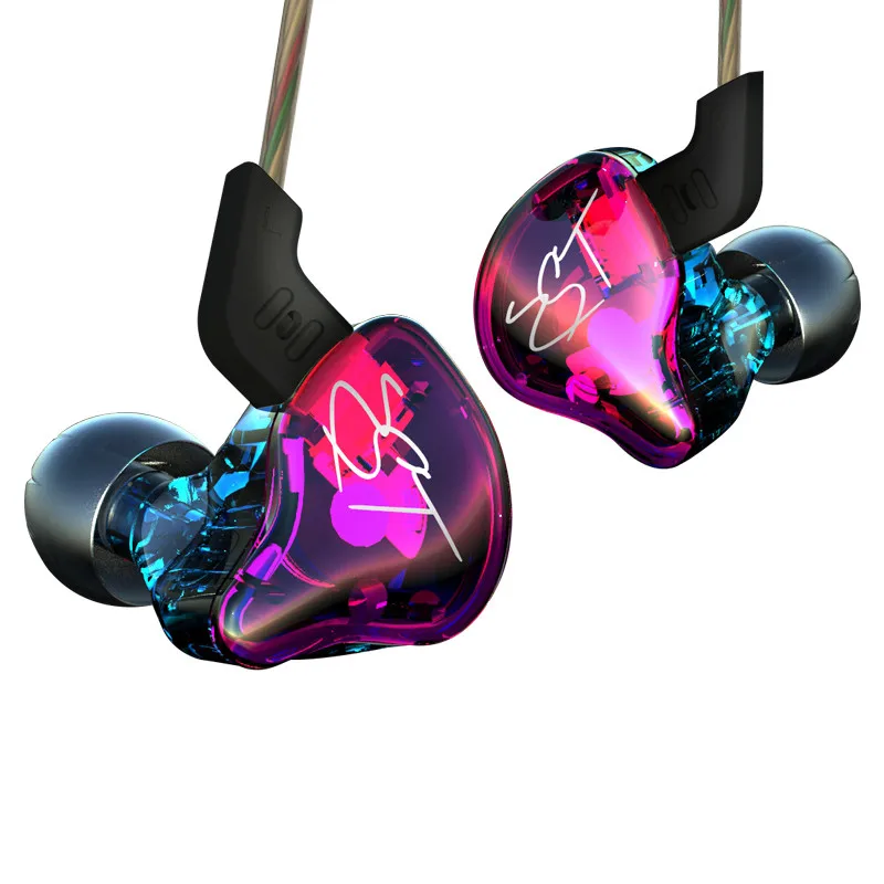 KZ ZST Barva Vyvážená armatura + Dynamická hybridní sluchátka Dual Driver Sluchátka HIFI Sluchátka Bass Headset Sluchátka do uší s mikrofonem