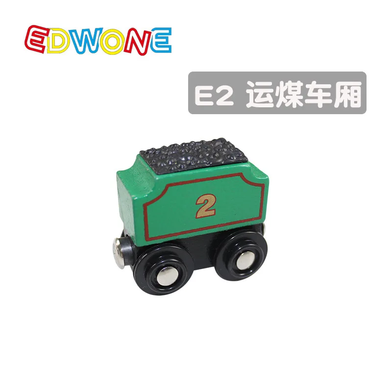 EDWONE wooden magnetic train for Thomas wooden tracks can be connected to the Thomas train variety wooden train 26