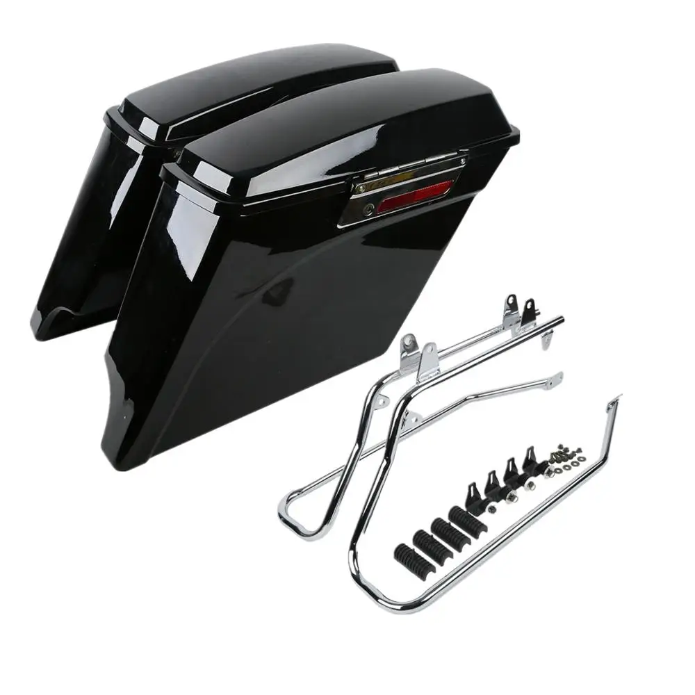 Жесткая седельная сумка для мотоцикла + конверсионный Кронштейн Harley Softail Fat Boy 1986