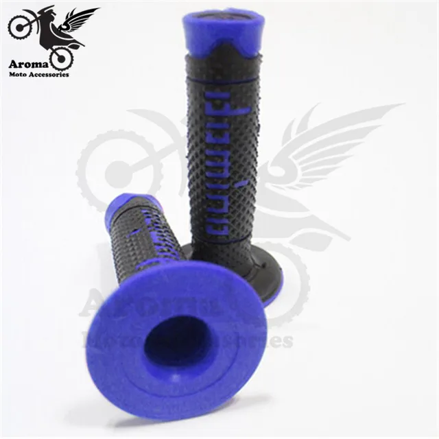 colorful universal 22MM motorbike handle bar grip parts racing moto handle grips rubber for honda suzuki yamaha KTM domino motocross accessories dirtbike hand grips pitbike part dirt pit bike grip motorcycle handlebar blue