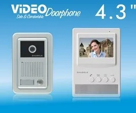 ZHUDELE продукт, высокое качество домофон наборы 4," цветной видео телефон двери, водонепроницаемая CCD камера(от 1 до 1