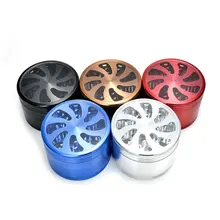 Hermosa 4 Parte De Aluminio metal weed fumar hierba tabaco amoladoras kaloud moledor cigarrillo Crusher moleta de la mano destructora