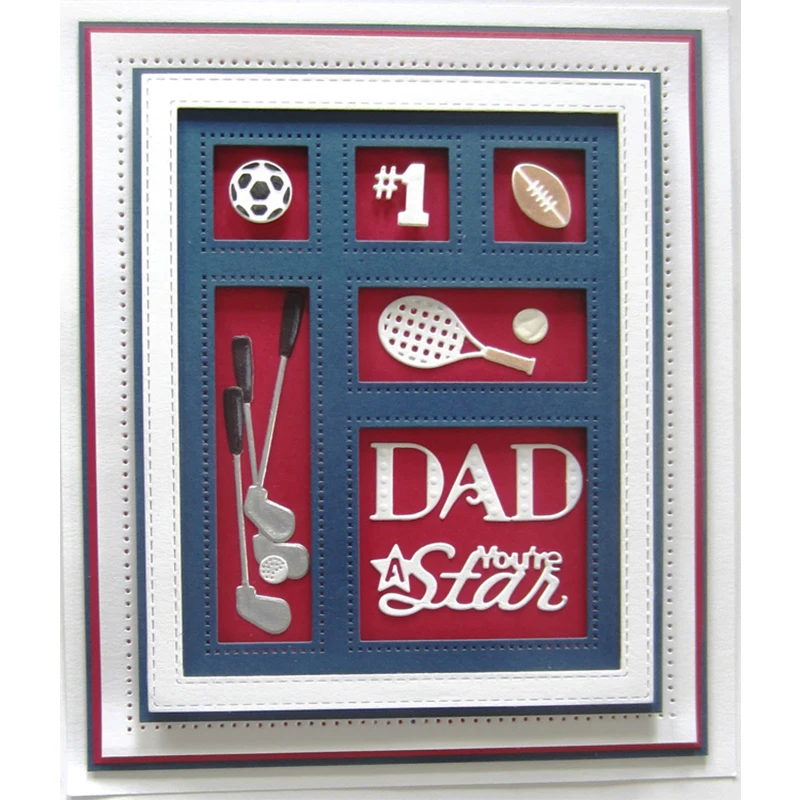 

Golf Tennis Rugby Ball Sets Metal Cutting Dies Stencils For DIY Scrapbooking Decorative Embossing Suit Paper Cards Die Cutting