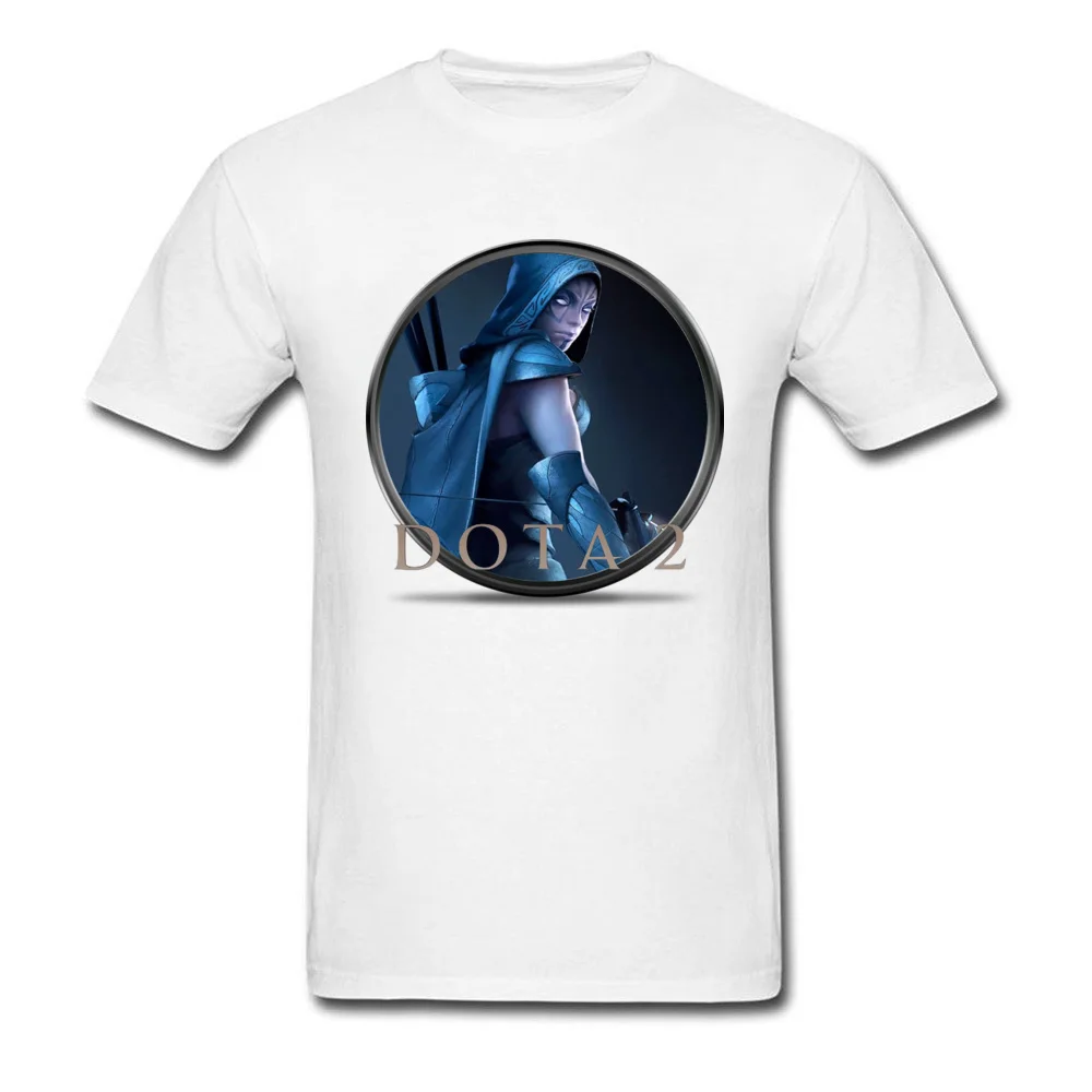 Fashion Dota 2-2 Printed On Top T-shirts O Neck 100% Cotton Man Tops T Shirt Short Sleeve Lovers Day Printed On Tshirts Dota 2-2 white