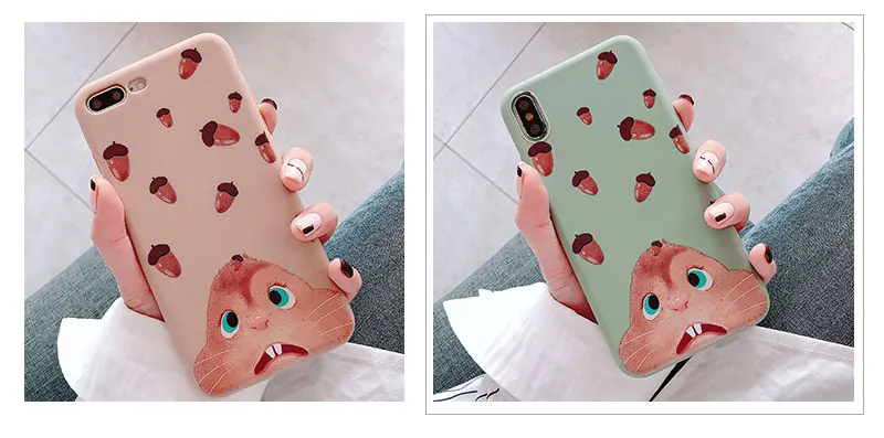 Matte Squirrel Phone Case For iPhone 6 7 8 Plus Case Cover Silicone Phone Cases For X XS 8Plus 10 XR Max 6s Cases Capinha Shell  (4)