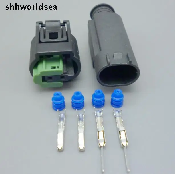 Shhworldsea 5/30/100 комплектов 2 контактный 1 0 мм автоматический штекер и гнездо вилка