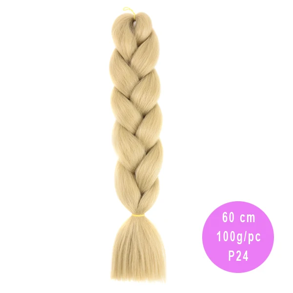 AliRobam Ombre Jumbo Braids Hairstyles Hair For Russian Women Big Box Braids Colors Synthetic Braiding Hair 24'' 100g - Цвет: T1b/розовый