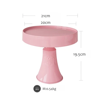 SWEETGO 1 шт розовые высокие ноги торт подставки для помадки торт макарун башня Детская комната украшения десерт стол вечерние поставщики - Цвет: Carved