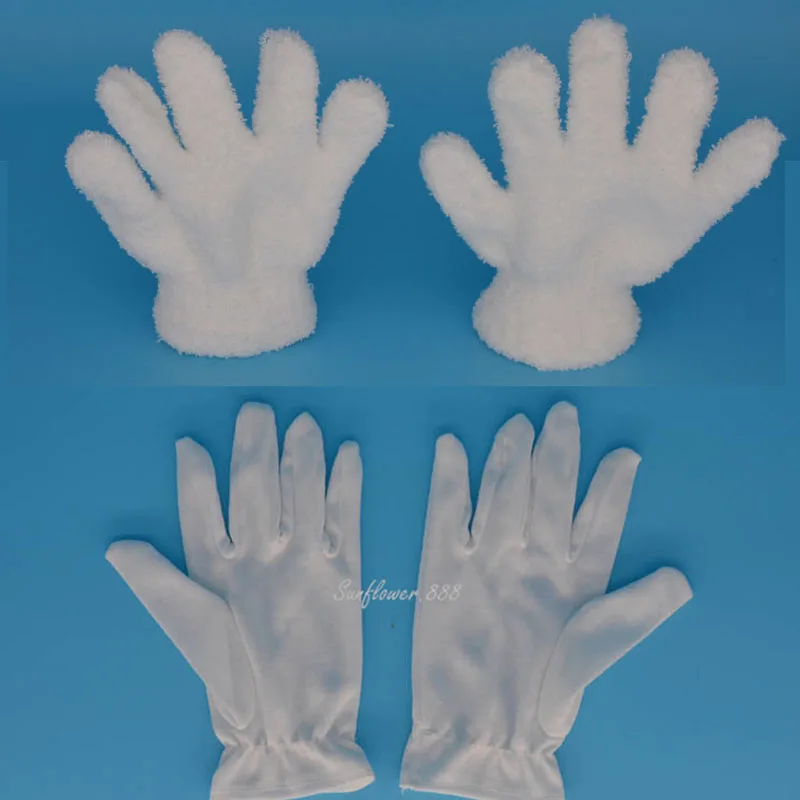 

Children Kids Girl Boy White Hip Hop Jazz Wrist Gloves Dance Wear Performance Show Gloves Cosplay Halloween Christmas