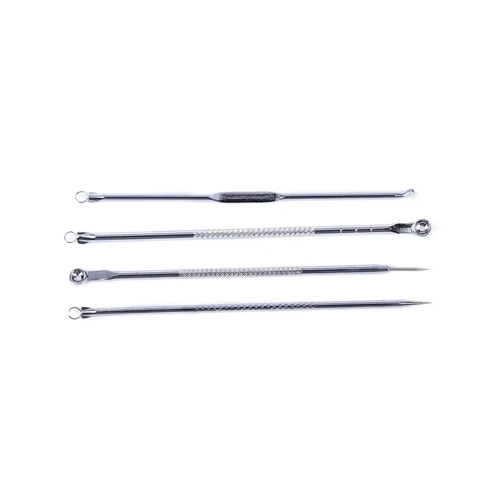 Blackhead Remover Tool 4pcs/lot Blackhead Remover For Face Cleaning Remover Stainless Needles Pimple Acne