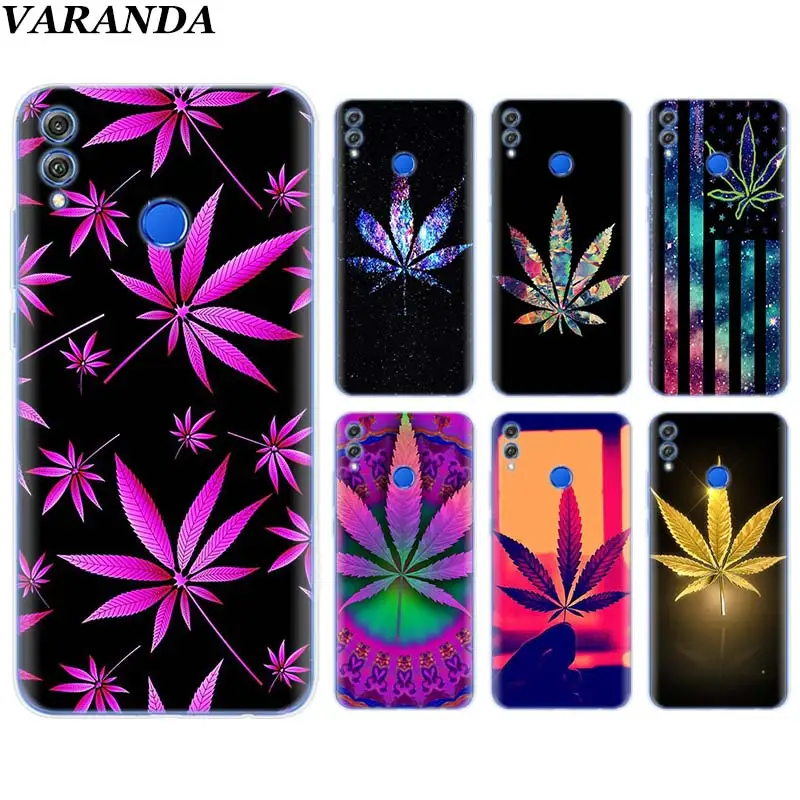 

Weed Leaf grass huf Silicone Soft Case for Huawei Honor 8X 8C 8S 8A 9 10 Lite 20i View 20 Y6 Y7 Y9 2019 Case Coque