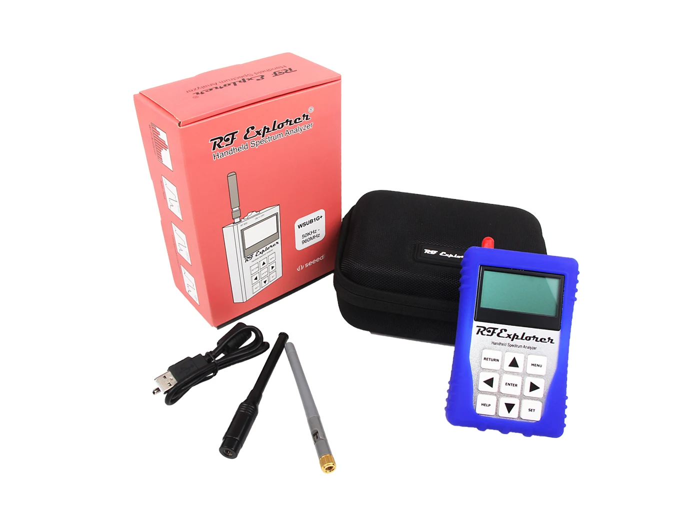 

The RF Explorer WSUB1G+ Handheld Spectrometer Measures 50khz-960mhz