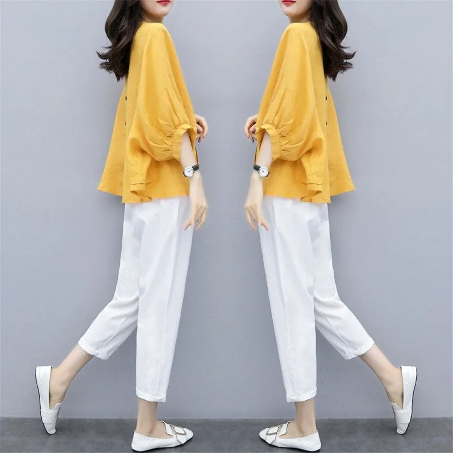 

Spring Summer Two Piece Set Women's Suit Tracksuit Women Clothes 2019 Korean 2 Piece Set Women Outfits Tops and Pants