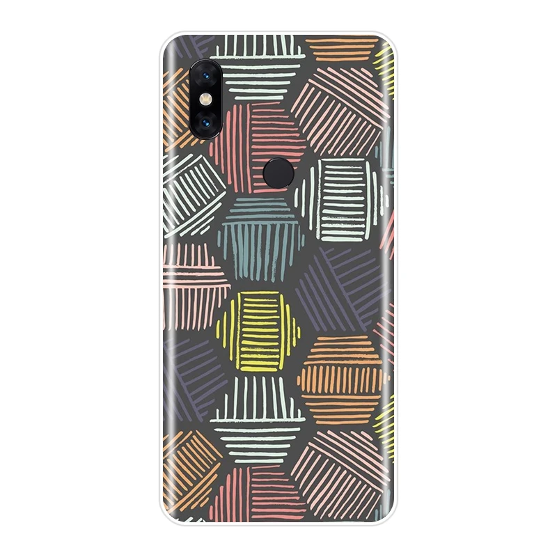 Чехол для Xiaomi Mi Note Mix 1 2 2S 3 Роскошная Геометрическая Эстетическая крутая Мягкая