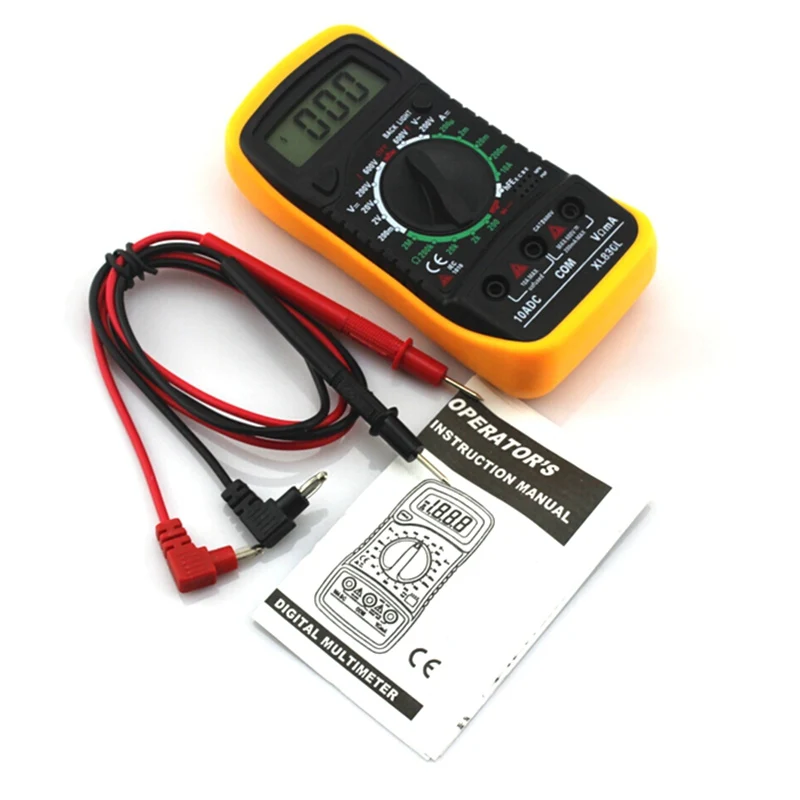 

New XL830L Digital Multimeter Portable Multi Meter AC/DC Voltage Amp Meter Resistance Tester Blue Backlight Free Shipping