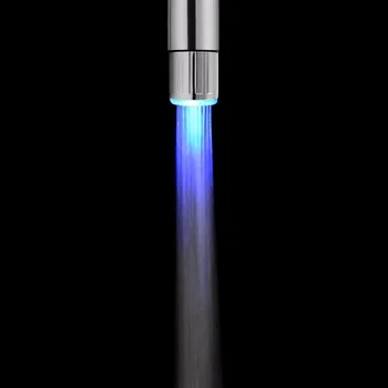 MSQ  2Pcs LED Water Faucet Light Colorful Changing Glow Shower Head Kitchen Tap Aerators Bath